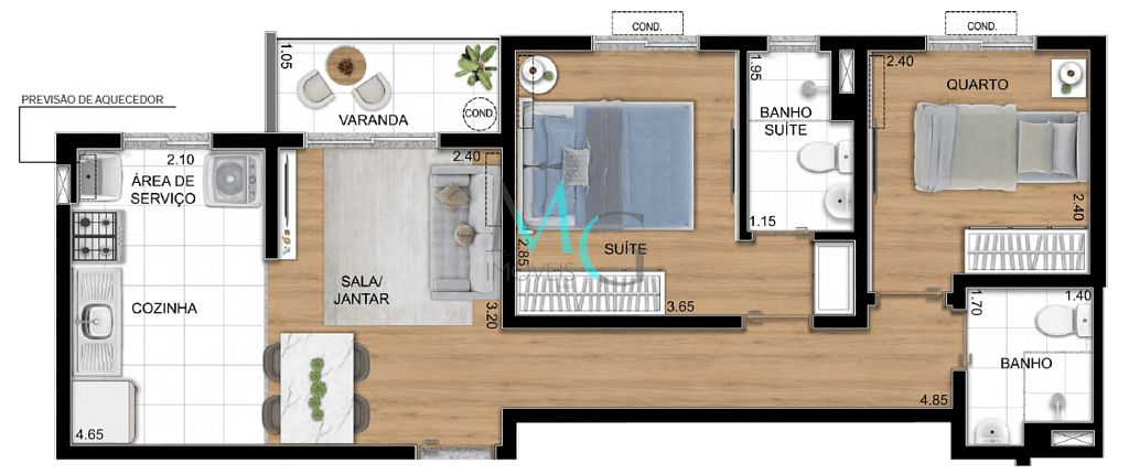 Apartamento, 2 quartos, 50 m² - Foto 22