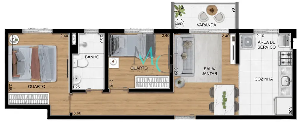 Apartamento, 1 quarto, 41 m² - Foto 16