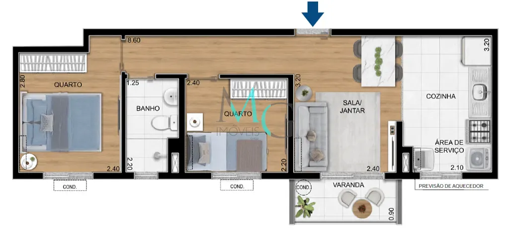 Apartamento, 2 quartos, 46 m² - Foto 17
