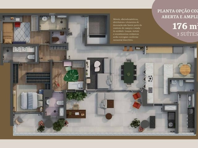 Foto do Apartamento - Apartamento à venda 3 Quartos 3 Suites 3 Vagas 176M² Pinheiros São Paulo - SP | Lares e Andares Imóveis