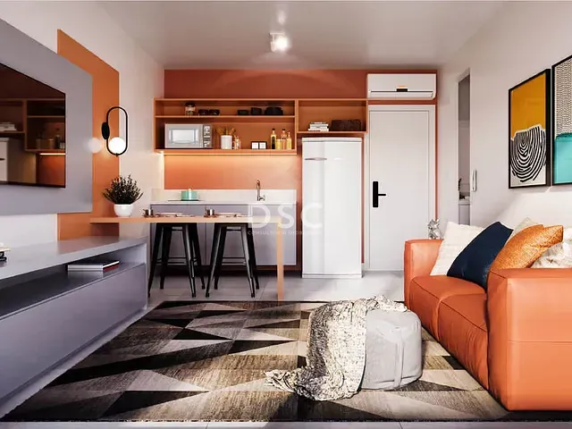 Apartamento 1 quarto e 1 banheiro, à venda, no bairro Centro em Curitiba