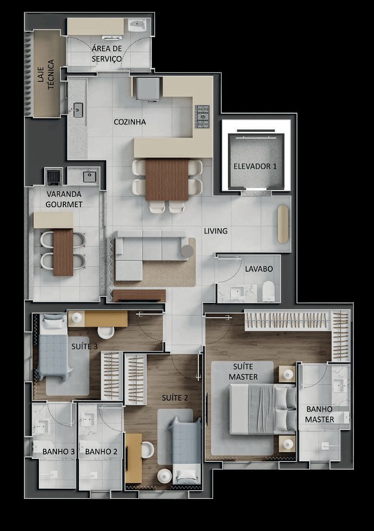 Apartamento, 3 quartos, 115 m² - Foto 41