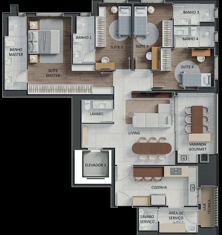 Apartamento, 3 quartos, 115 m² - Foto 46