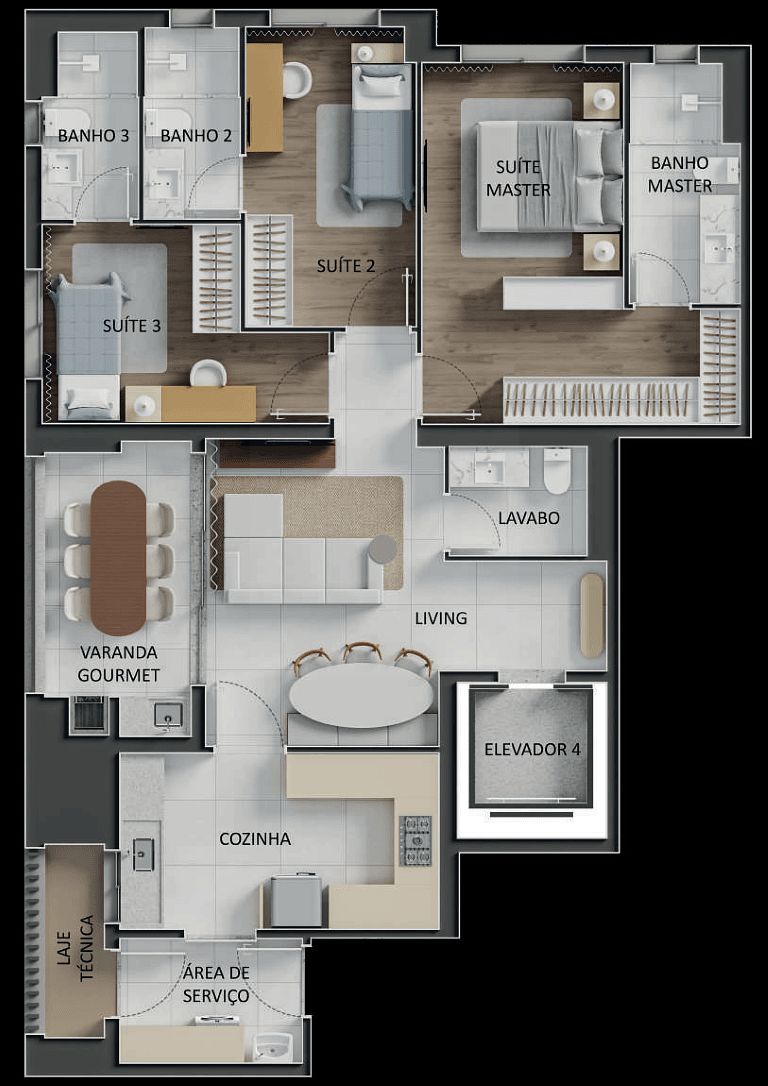 Apartamento, 4 quartos, 147 m² - Foto 42