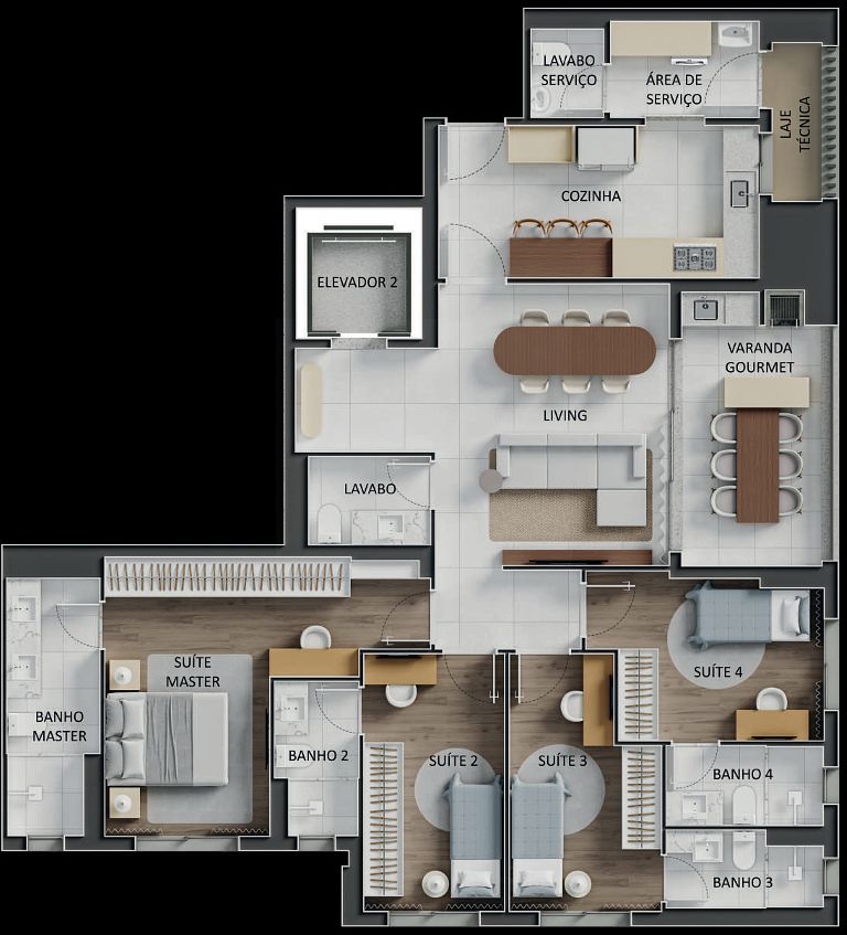 Apartamento, 4 quartos, 147 m² - Foto 44