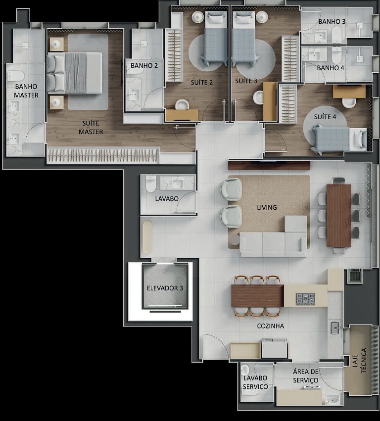 Apartamento, 4 quartos, 147 m² - Foto 47
