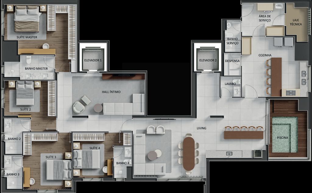 Apartamento, 4 quartos, 147 m² - Foto 48