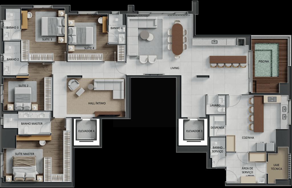 Apartamento, 4 quartos, 147 m² - Foto 49