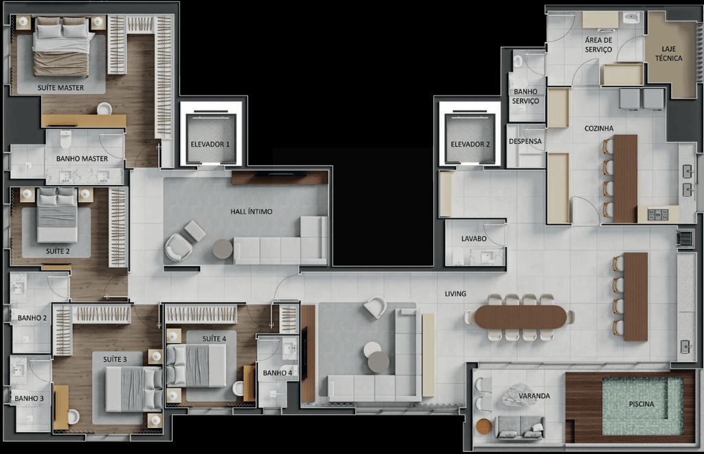 Apartamento, 4 quartos, 147 m² - Foto 50