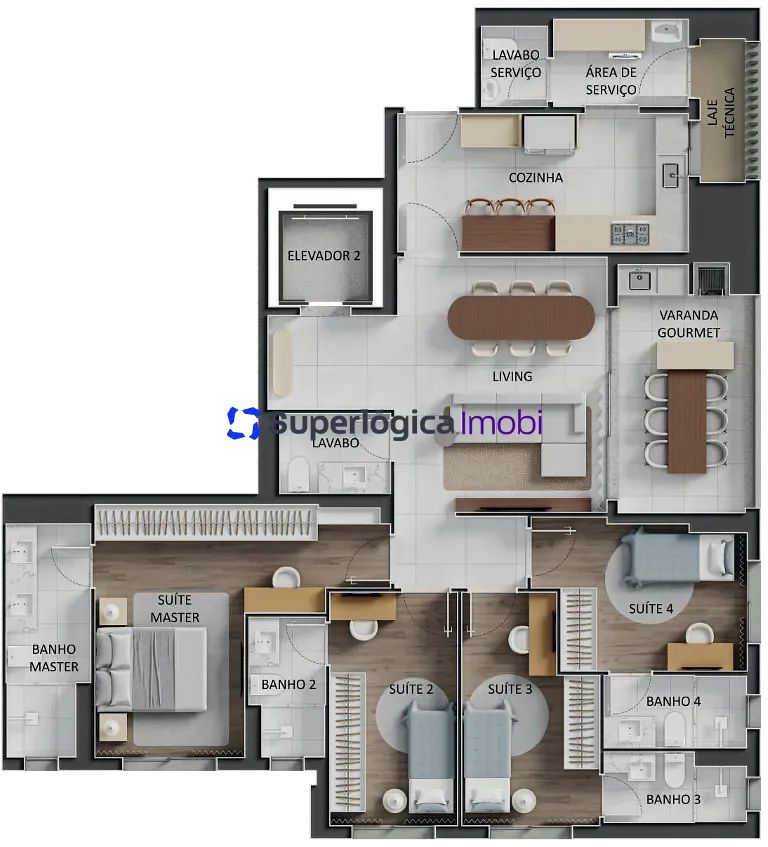 Apartamento, 4 quartos, 147 m² - Foto 44
