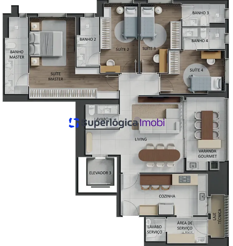 Apartamento, 4 quartos, 147 m² - Foto 46