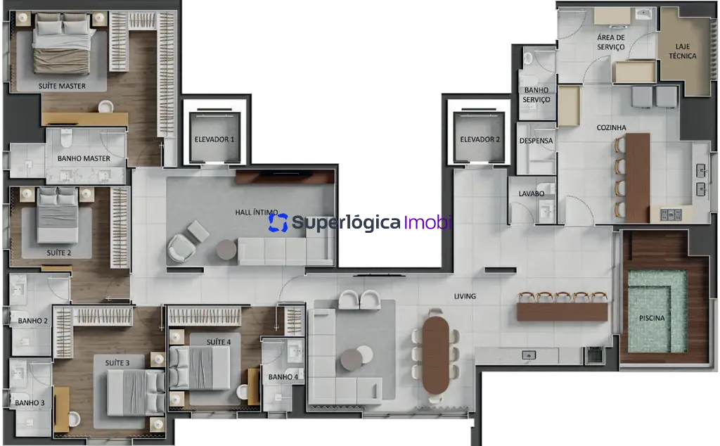 Apartamento, 4 quartos, 147 m² - Foto 48