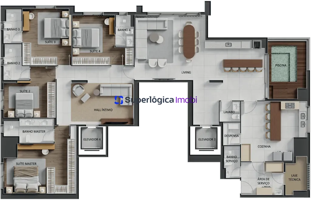 Apartamento, 4 quartos, 147 m² - Foto 49