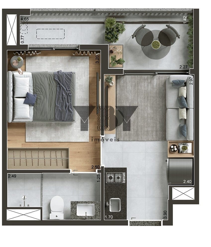 Apartamento, 1 quarto, 29 m² - Foto 21