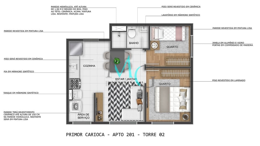 Apartamento, 2 quartos, 35 m² - Foto 13