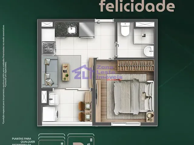 Apartamento 1 quarto e 1 banheiro, à venda, no bairro Vila Esperança em São Paulo