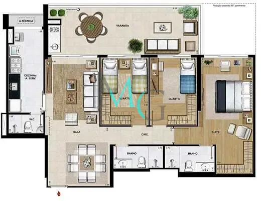 Apartamento, 4 quartos, 124 m² - Foto 27