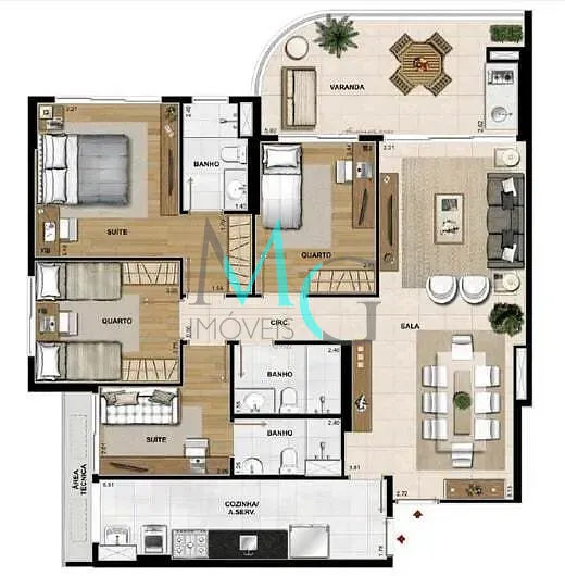 Apartamento, 4 quartos, 124 m² - Foto 30