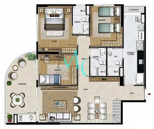 Apartamento, 4 quartos, 124 m² - Foto 43