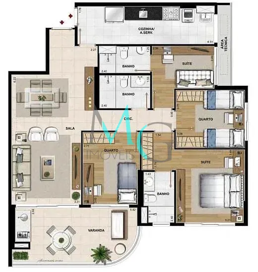 Apartamento, 3 quartos, 118 m² - Foto 29