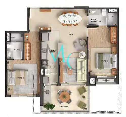 Apartamento, 2 quartos, 90 m² - Foto 12