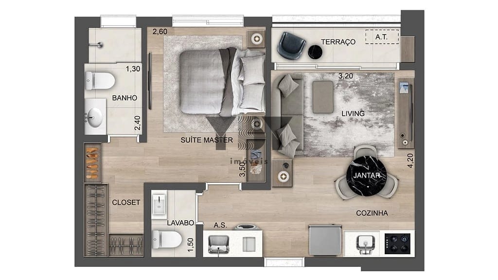 Apartamento, 1 quarto, 35 m² - Foto 40