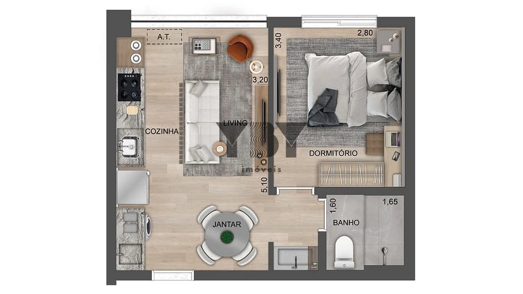 Apartamento, 1 quarto, 42 m² - Foto 39