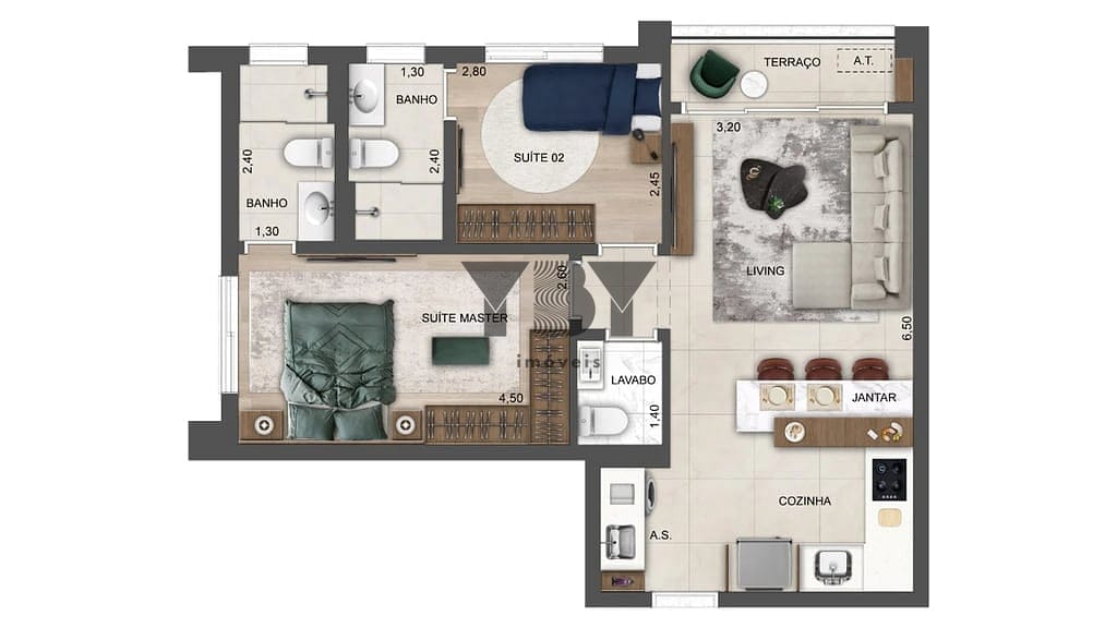 Apartamento, 1 quarto, 42 m² - Foto 42