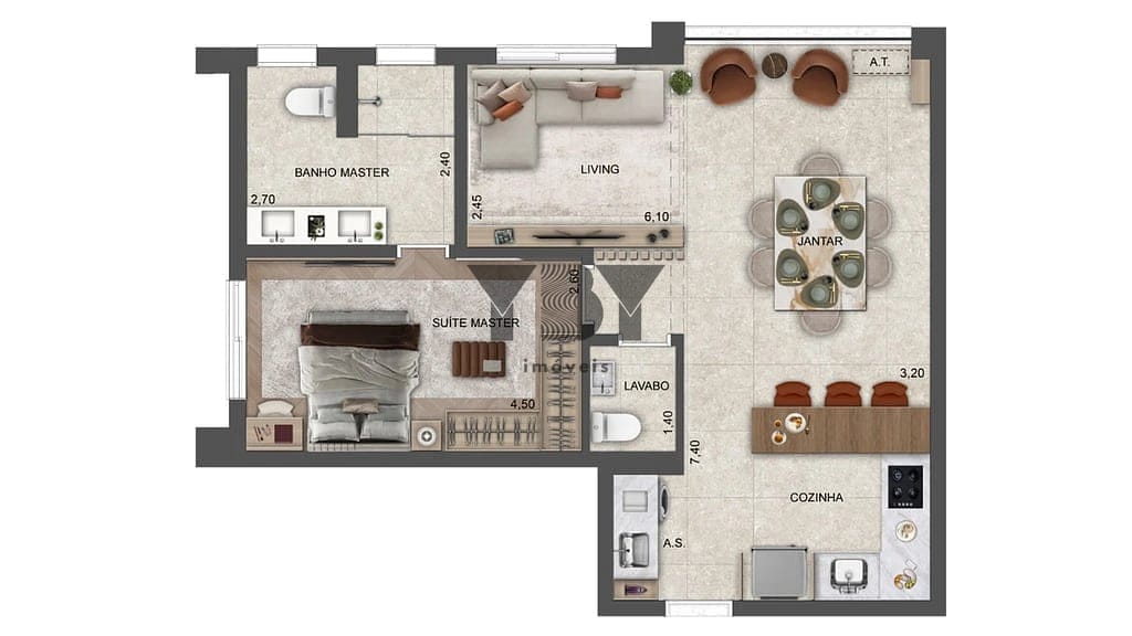 Apartamento, 1 quarto, 42 m² - Foto 44