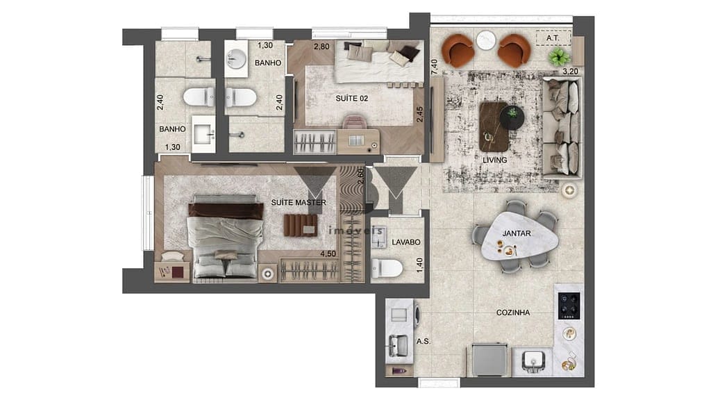 Cobertura, 2 quartos, 122 m² - Foto 43