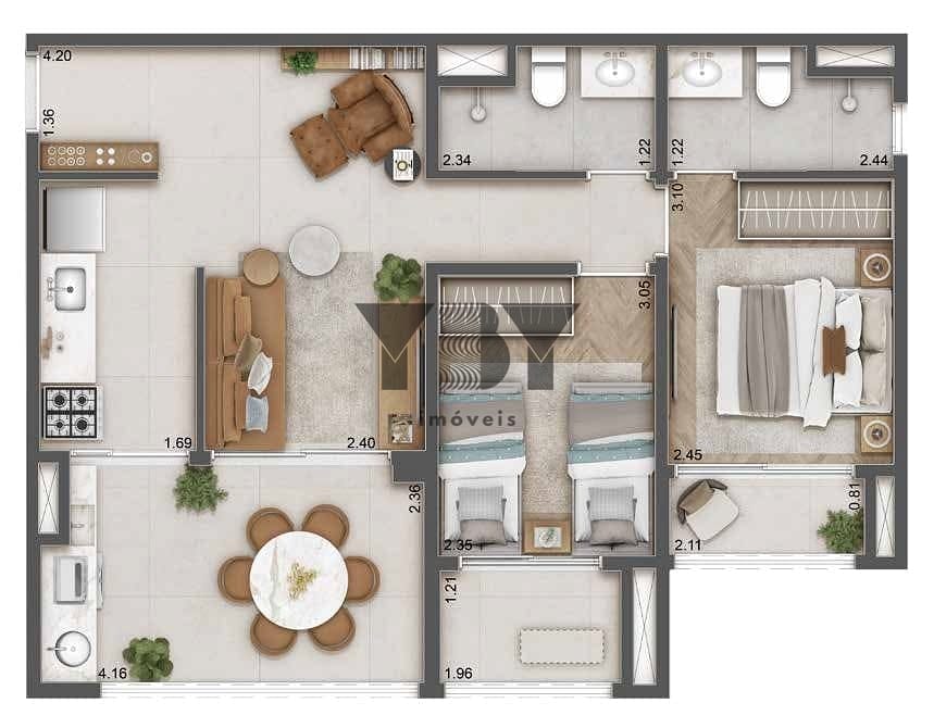 Apartamento à venda com 2 quartos, 63m² - Foto 19