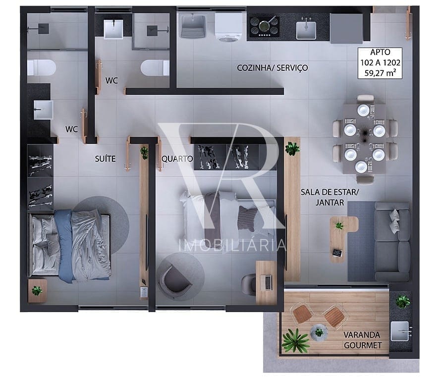 Apartamento à venda com 2 quartos, 59m² - Foto 50