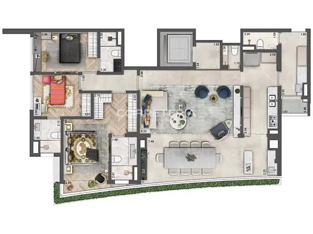 Apartamento 3 quartos e 5 banheiros, à venda, no bairro Moema em São Paulo