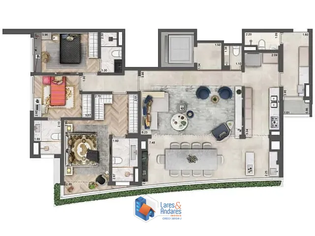 Apartamento 3 quartos e 5 banheiros, à venda, no bairro Moema em São Paulo