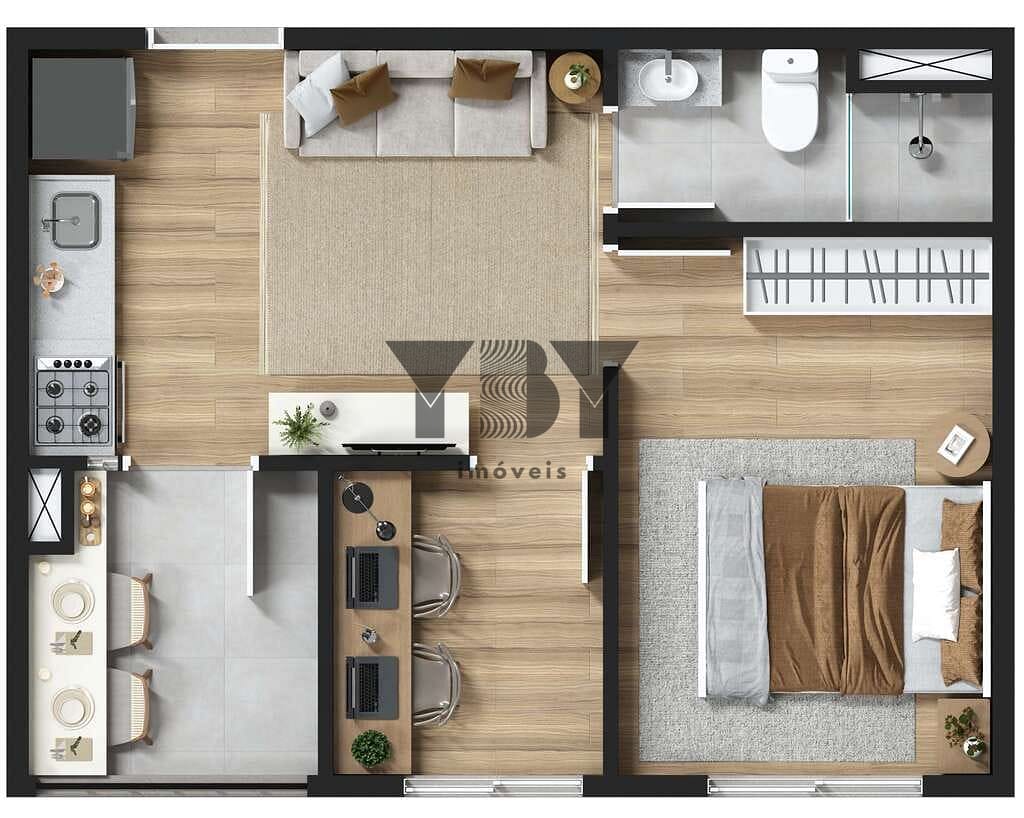 Apartamento, 1 quarto, 28 m² - Foto 47