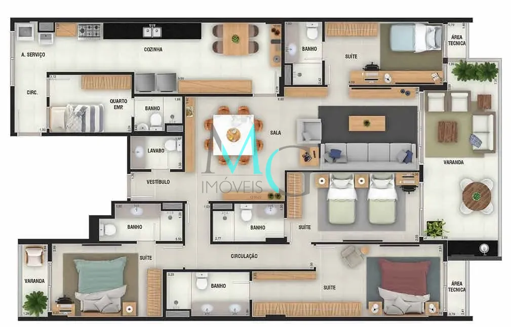 Cobertura, 4 quartos, 271 m² - Foto 22