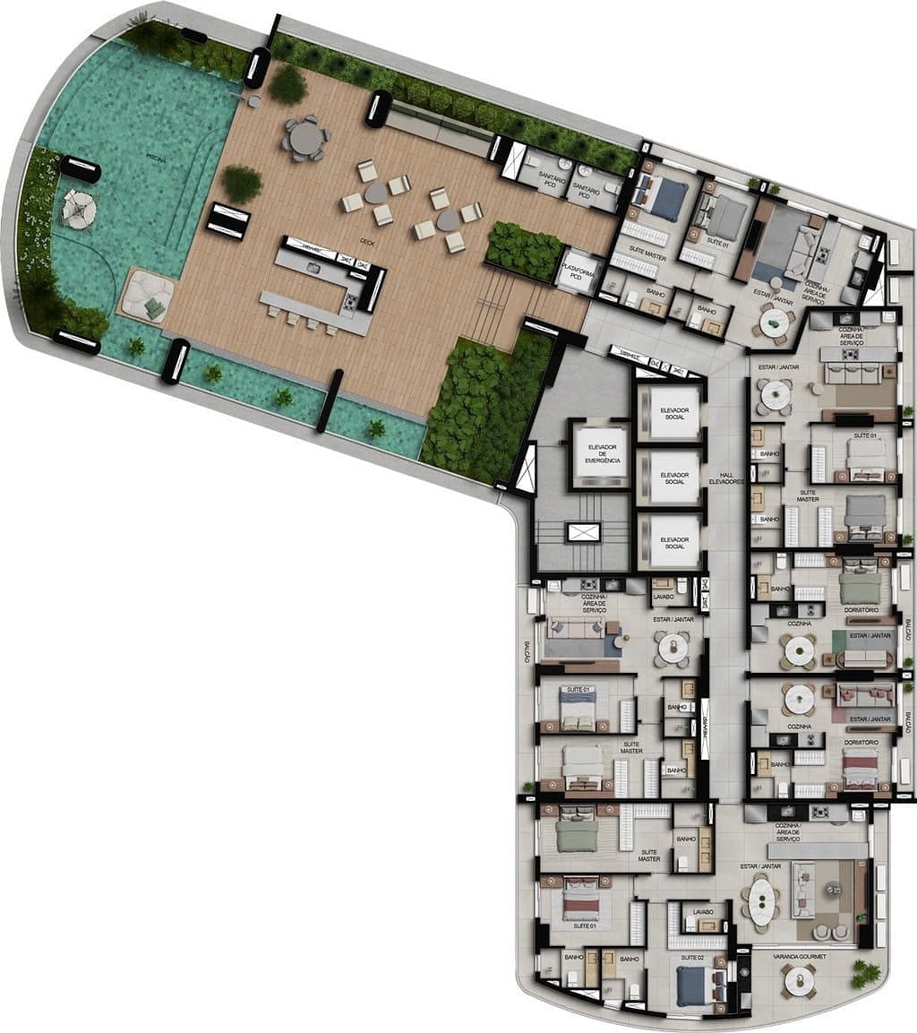 Apartamento, 3 quartos, 100 m² - Foto 47