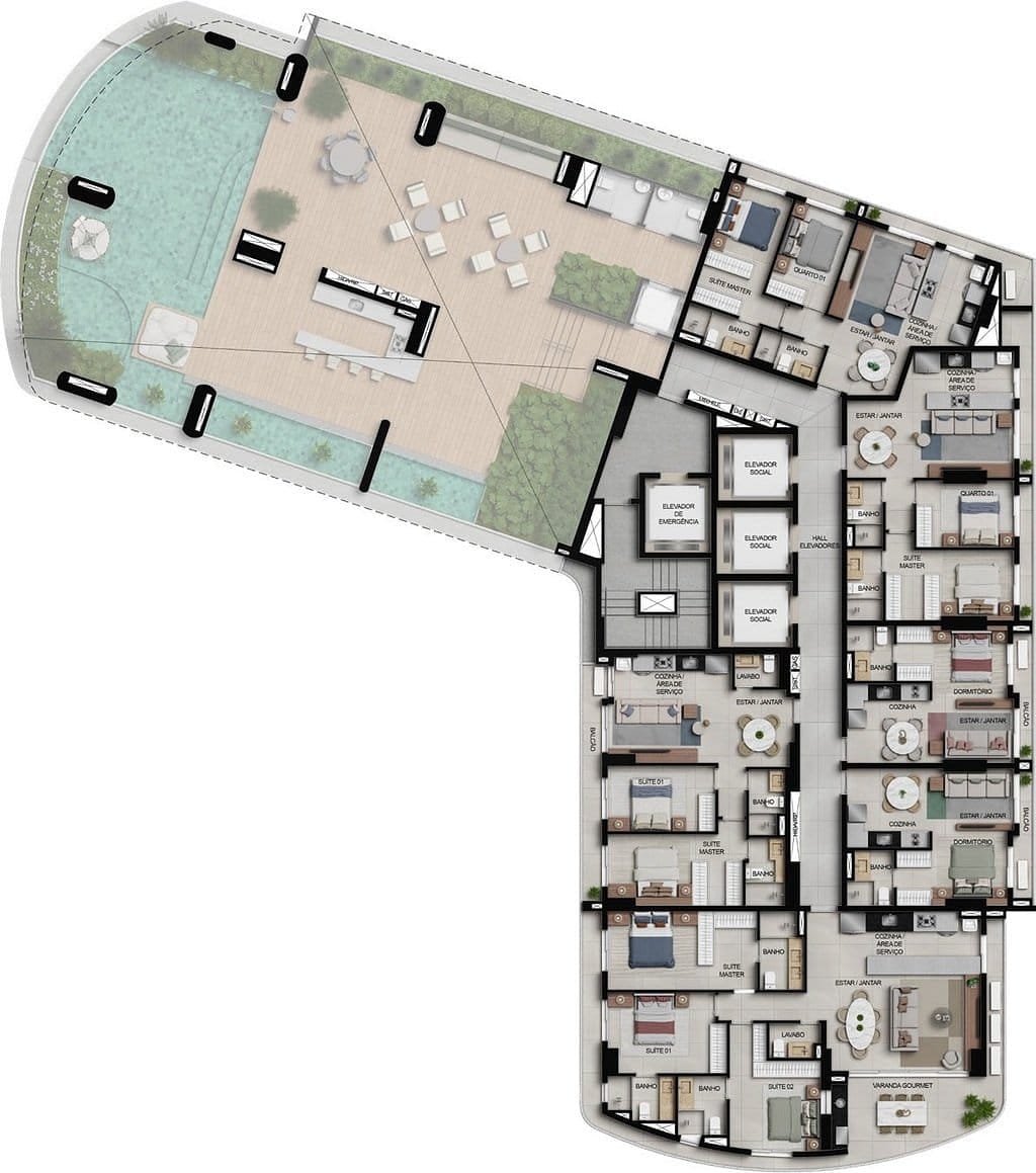 Apartamento, 3 quartos, 100 m² - Foto 48