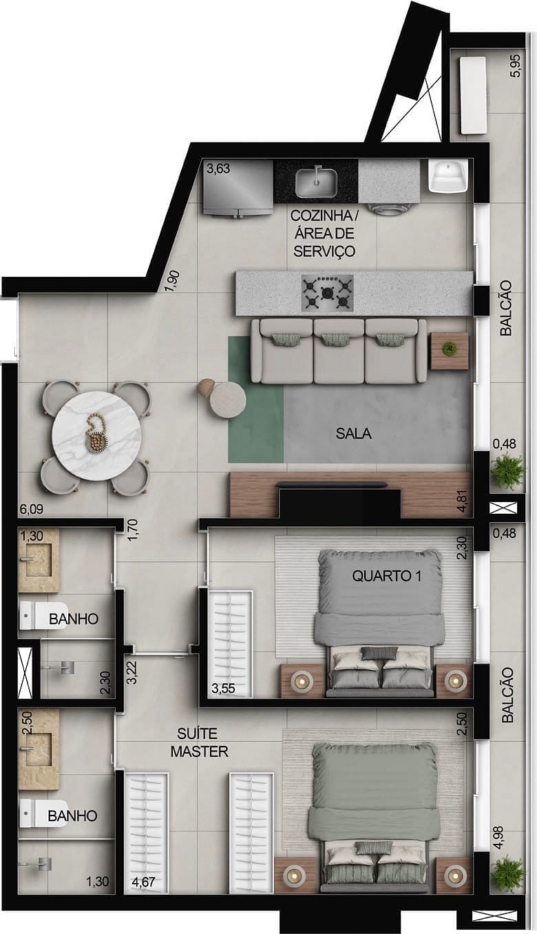 Apartamento, 3 quartos, 100 m² - Foto 70