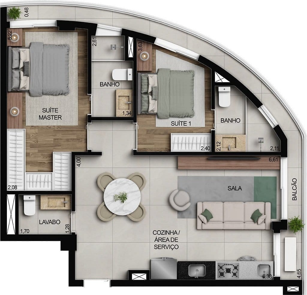 Apartamento, 3 quartos, 100 m² - Foto 74