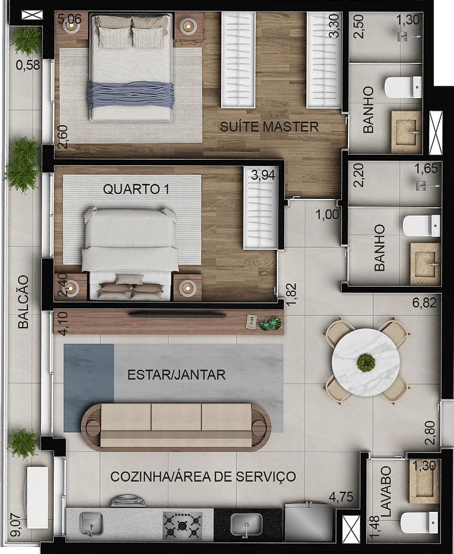 Apartamento, 3 quartos, 100 m² - Foto 75