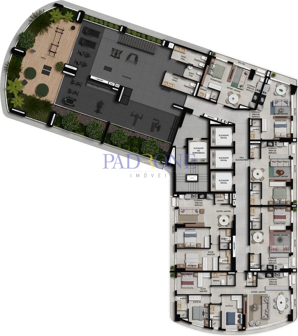 Apartamento à venda com 3 quartos, 100m² - Foto 51