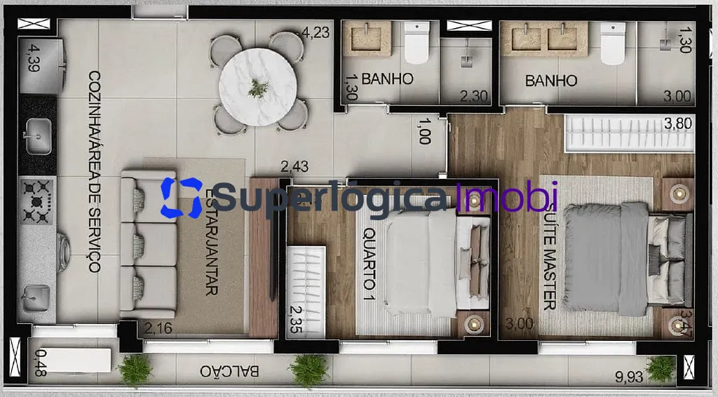 Apartamento, 3 quartos, 100 m² - Foto 69