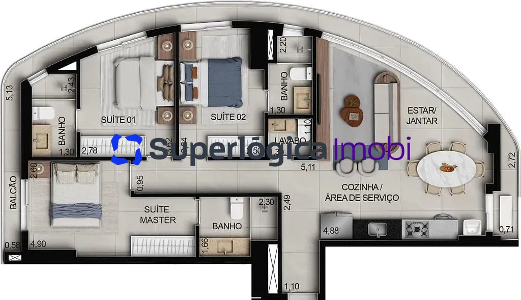 Apartamento, 3 quartos, 100 m² - Foto 77