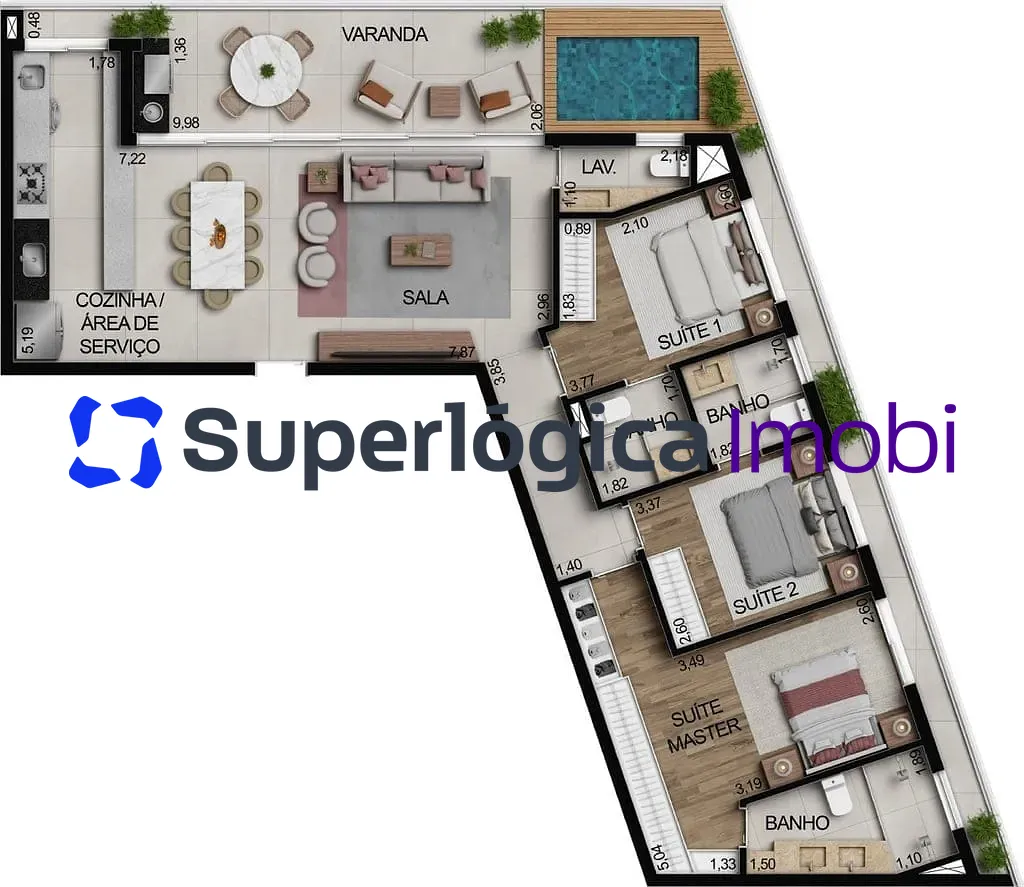 Apartamento, 3 quartos, 100 m² - Foto 80