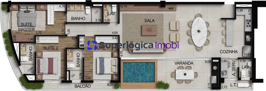 Apartamento, 3 quartos, 100 m² - Foto 83