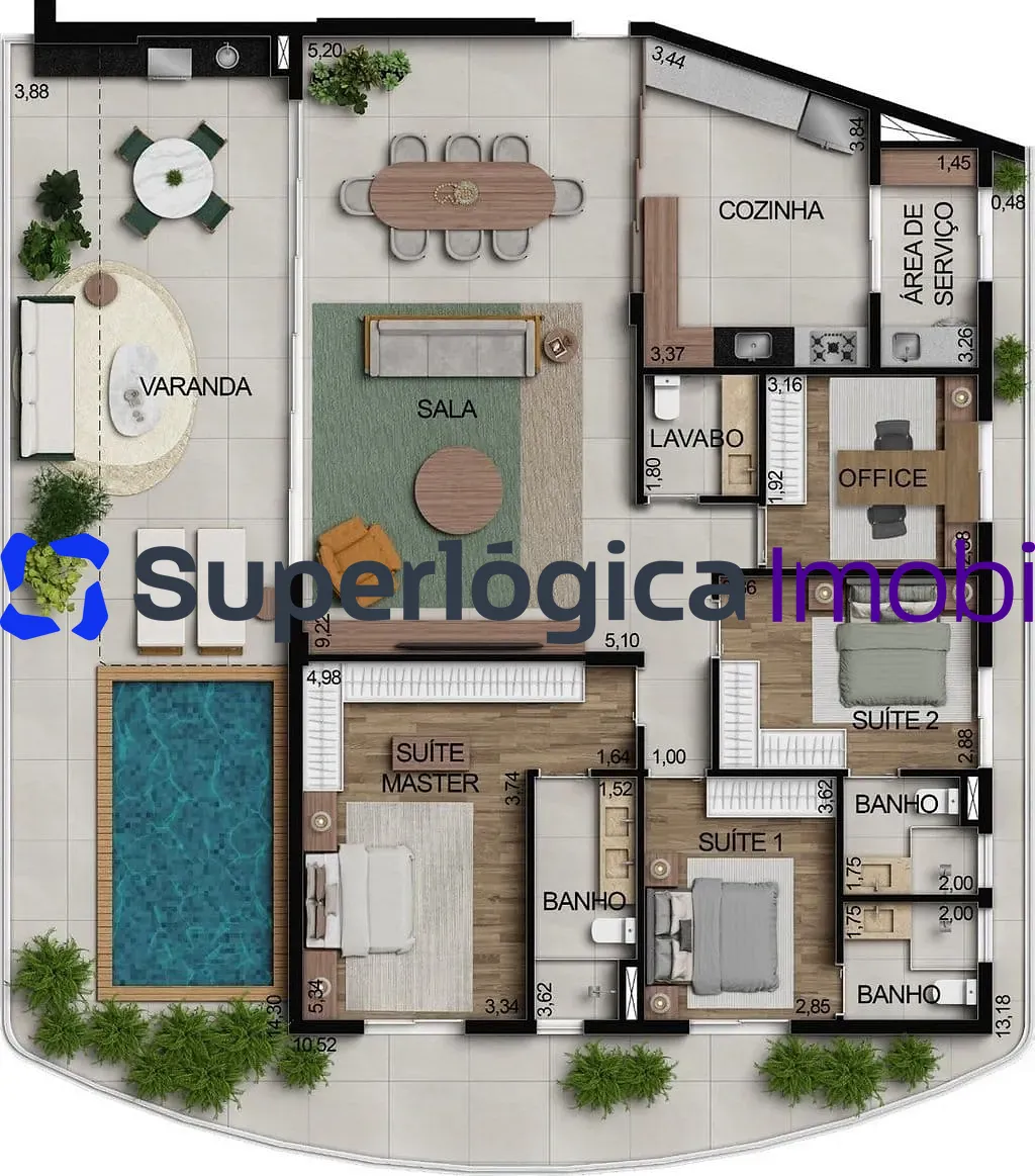 Apartamento, 3 quartos, 100 m² - Foto 84