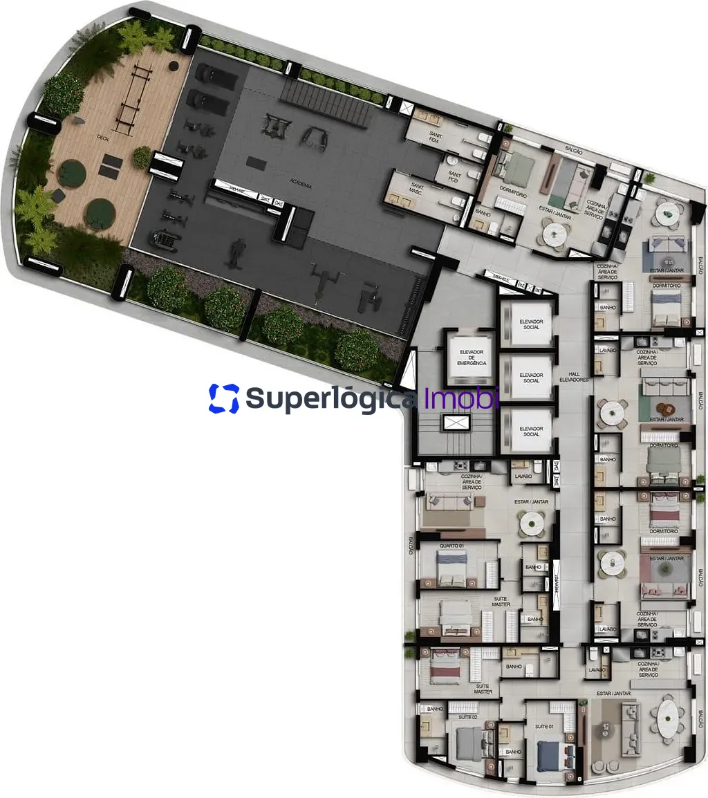 Apartamento, 3 quartos, 100 m² - Foto 51