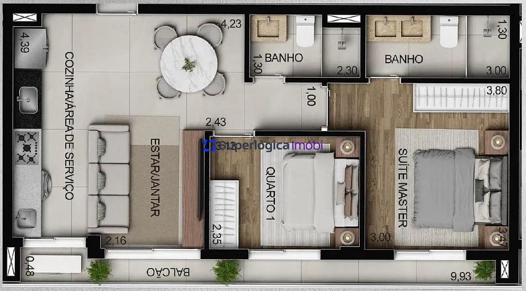 Apartamento, 3 quartos, 100 m² - Foto 69