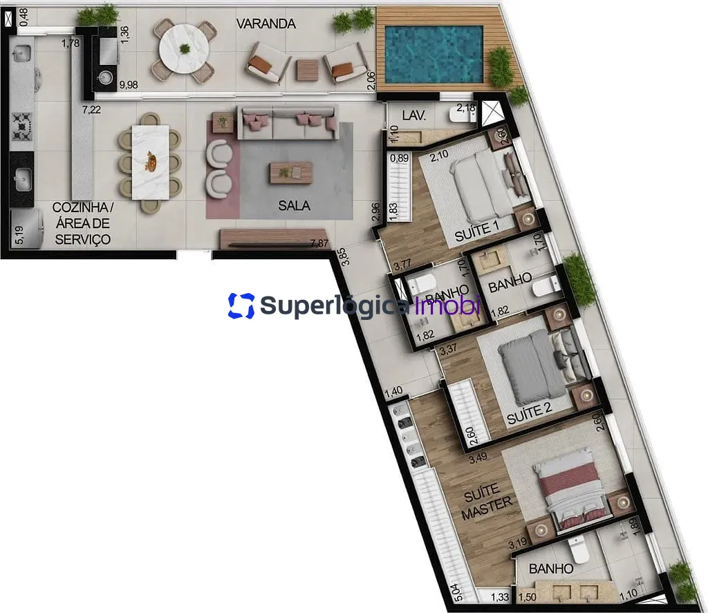 Apartamento, 3 quartos, 100 m² - Foto 80